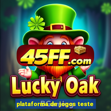 plataforma de jogos teste